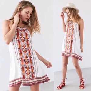 Mixed Print Boho T-Back Dress
